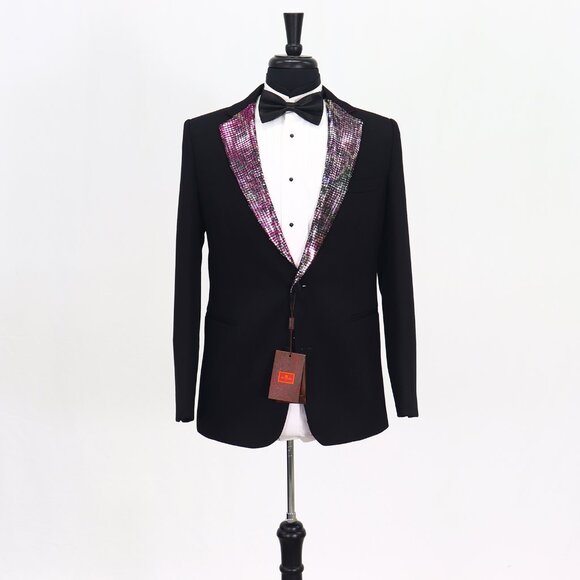 ETRO Other - ETRO 40S Black Blazer Sport Coat Jacket 2-Button Solid Y897
